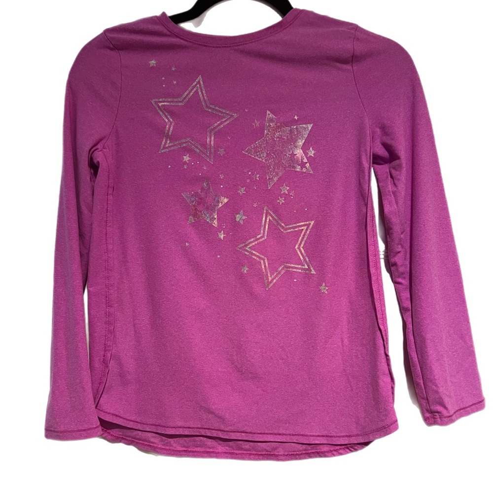 Girls Jumping Beans Purple Long Sleeve Shirt With Stars  Size 10